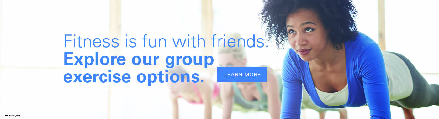 Fitness is fun with friends. Explore our group exercise options.